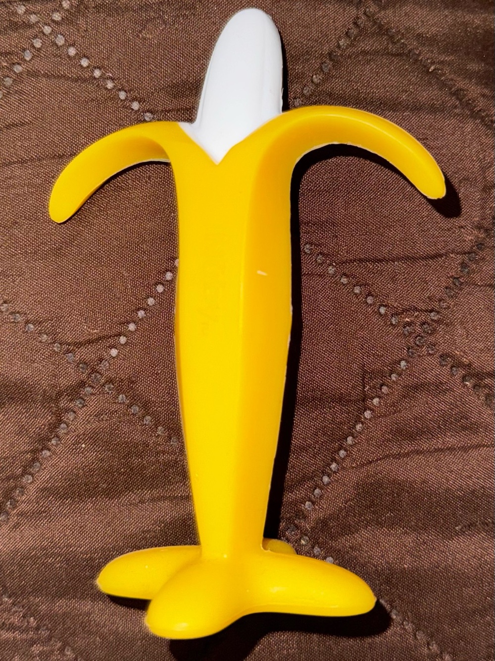 Kids Yellow Banana Teether with Grip - Picture 2 of 2